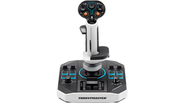 Thrustmaster Sol-R 1 Flightstick - Joystick de simulation de vol spatial ambidextre avec 44 boutons, technologie H.E.A.R.T. 16 bits et manette de gaz