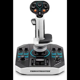 Thrustmaster Sol-R 1 Flightstick - Joystick de simulation de vol spatial ambidextre avec 44 boutons, technologie H.E.A.R.T. 16 bits et manette de gaz