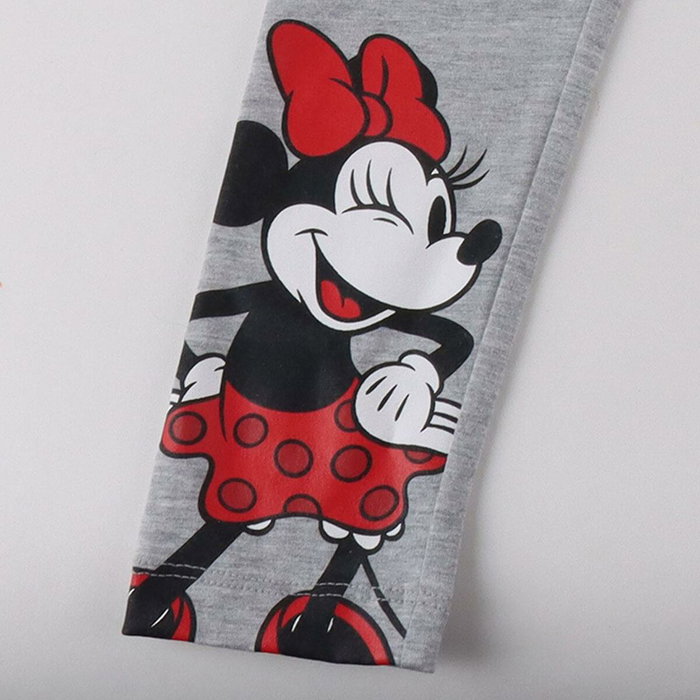 Cerdá Legging Minnie en Coton Brushed - Ensemble 2 Pièces - Taille 4 Ans - Couleur Gris