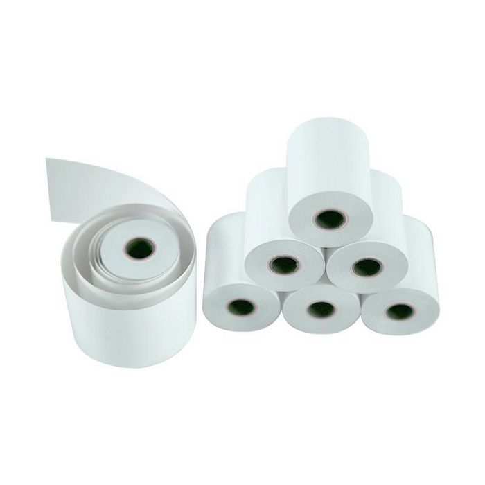 Capture Rouleau de papier thermique pour reçus sans bisphénol A, 57x40 mm, noyau 12 mm, 48 g, 50 pièces par boîte Capture Rouleau de papier thermique pour reçus sans bisphénol A, 57x40 mm, noyau 12 mm, 48 g, 50 pièces par boîte
