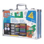 TACHAN Malette artiste aluminium 145 pièces pour dessin et peinture (33 marqueurs, 24 pastels, aquarelles) - T01071