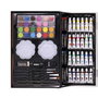 TACHAN Malette artiste aluminium 145 pièces pour dessin et peinture (33 marqueurs, 24 pastels, aquarelles) - T01071