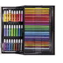 TACHAN Malette artiste aluminium 145 pièces pour dessin et peinture (33 marqueurs, 24 pastels, aquarelles) - T01071