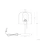 Messina SKD-T1010 - Lampe de table en acier avec interrupteur à tirette et douille E27 - Éclairage d'intérieur design