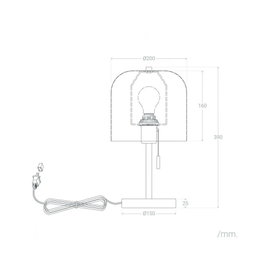 Lampe De Table Messina en Acier