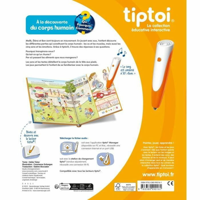 Ravensburger tiptoi® Livre interactif À la découverte du corps humain
