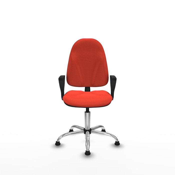 PIQUERAS Y CRESPO Chaise de bureau Algarra, tissu orange foncé, base chromée PIQUERAS Y CRESPO Chaise de bureau Algarra, tissu orange foncé, base chromée