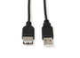 MicroConnect Câble d'extension USB 2.0, 0,5 m, Noir