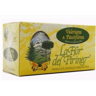 FLOR PIRINEO Valeriana y Pasiflora infusion 25 bolsitas FLOR PIRINEO Valeriana y Pasiflora infusion 25 bolsitas
