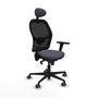 Piqueras y Crespo Chaise de Bureau avec Appui-tête Jorquera 3D036G1 Gris foncé