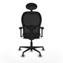 Piqueras y Crespo Chaise de Bureau avec Appui-tête Jorquera 3D036G1 Gris foncé