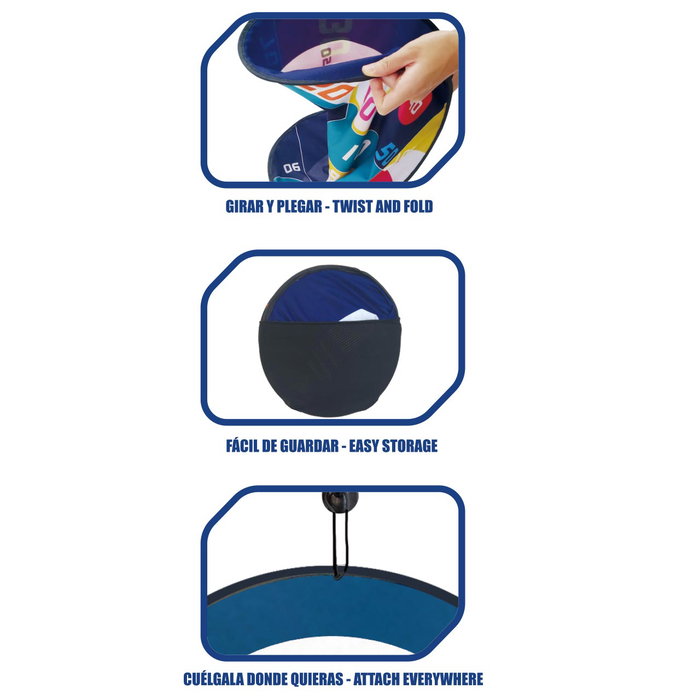 Tachan - Cible de Velcro Réversible 2 en 1 pour Enfants avec 6 Boules - Jeu d'Adresse et de Précision - Recommandé à partir de 5 ans Tachan - Cible de Velcro Réversible 2 en 1 pour Enfants avec 6 Boules - Jeu d'Adresse et de Précision - Recommandé à partir de 5 ans