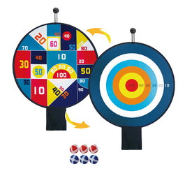 Tachan - Cible de Velcro Réversible 2 en 1 pour Enfants avec 6 Boules - Jeu d'Adresse et de Précision - Recommandé à partir de 5 ans