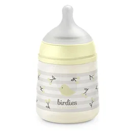 Suavinex Biberon Birdies SX Pro - 150 ml - Tétine silicone physiologique à débit lent - Vert - 0 à 3 mois