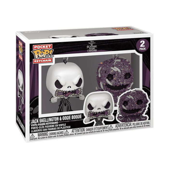 Funko Pack de 2 porte-clés Pocket POP! L'Étrange Noël de monsieur Jack Jack et Oogie Boogie