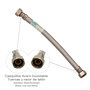 ORYX Latiguillo Flexible Acier Inoxydable Termo Femelle 1/2'' - Femelle 1/2'', 500 mm
