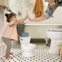Ingenuity Mini Toilette enfant avec Réducteur de Toilette, Chasse d'eau musicale et rangement, Blanc
