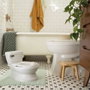 Ingenuity Mini Toilette enfant avec Réducteur de Toilette, Chasse d'eau musicale et rangement, Blanc
