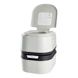 Basics Inodoro portátil para camping 24 l - Gris/negro