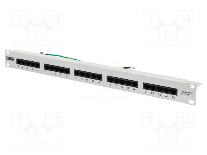 DIGITUS Panneau de brassage RJ45 25 ports 1U gris DIGITUS Panneau de brassage RJ45 25 ports 1U gris