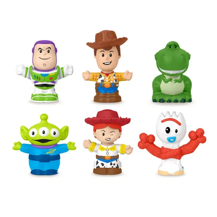Mattel - Coffret de 6 Figurines Toy Story avec Buzz l'Éclair, Woody, Jessie, Rex, un Alien et Forky