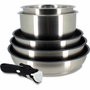 Menastyl Batterie de Cuisine Induction - 5 pièces - Inox - Gris