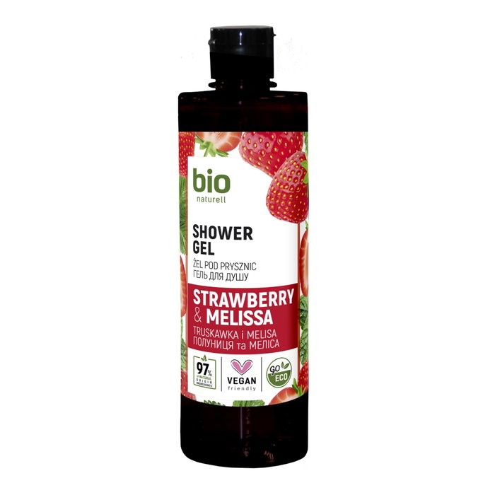 Bio Naturell Gel douche hydratant Fraise & Mélisse 437 ml Bio Naturell Gel douche hydratant Fraise & Mélisse 437 ml
