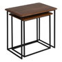 BigBuy Home Table d'appoint LAGOM Noir Naturel - Lot de 2 Pièces