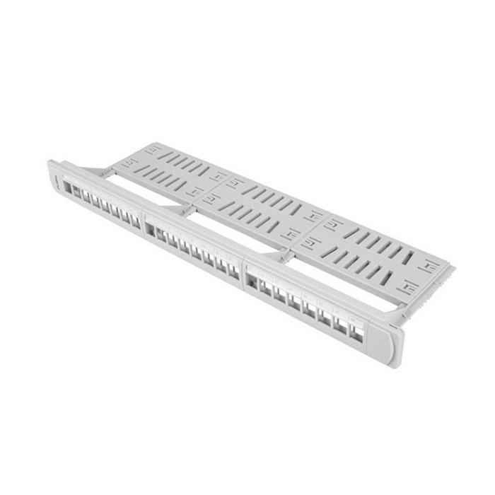 Lanberg Patch Panel 24 Ports 1U Vide Gris RAL7035 pour Modules Keystone 19" Lanberg Patch Panel 24 Ports 1U Vide Gris RAL7035 pour Modules Keystone 19"