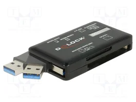DELOCK Lecteur de cartes mémoire USB 3.2 Gen 1 Noir