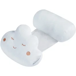 Tineo Cale bébé Cloudy 2 en 1 - Cale de positionnement et peluche nuage - Pour un sommeil sécurisé sur le dos