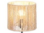 Giftdecor Lampe de Bureau Cylindre Corde Noir et Naturel Métal Papier 17,5x27x17,5 cm E27 40W (Set de 6)