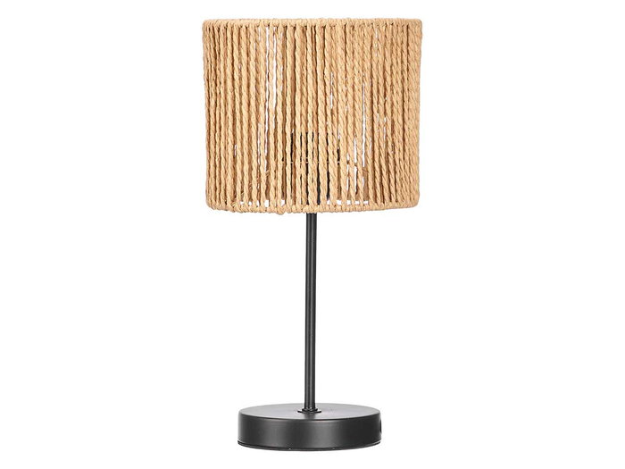 Giftdecor Lampe de Bureau Cylindre Corde Noir et Naturel Métal Papier 17,5x27x17,5 cm E27 40W (Set de 6) Giftdecor Lampe de Bureau Cylindre Corde Noir et Naturel Métal Papier 17,5x27x17,5 cm E27 40W (Set de 6)