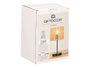 Giftdecor Lampe de Bureau Cylindre Corde Noir et Naturel Métal Papier 17,5x27x17,5 cm E27 40W (Set de 6)