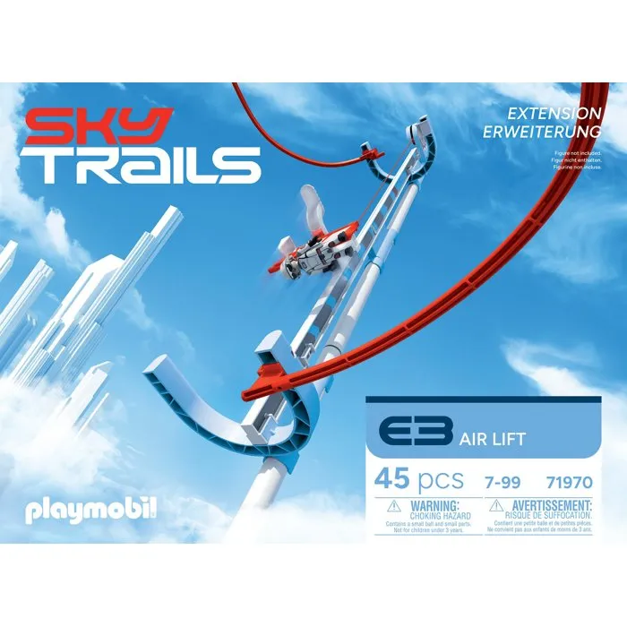 Playmobil Sky Trails - Air Lift Set d'expansion Circuit aérien avec 45 pièces - Jeu de construction pour enfants dès 7 ans