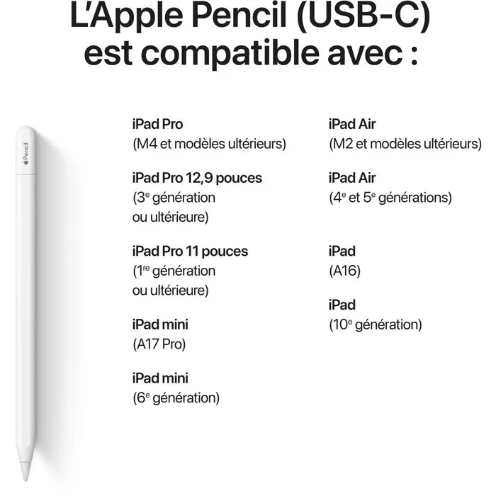 Apple Apple Pencil (USB-C) Blanc