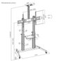 Equip Support Sol avec Roues pour Écran Plat 60-100 pouces VESA 200x200 à 1000x600 Noir
