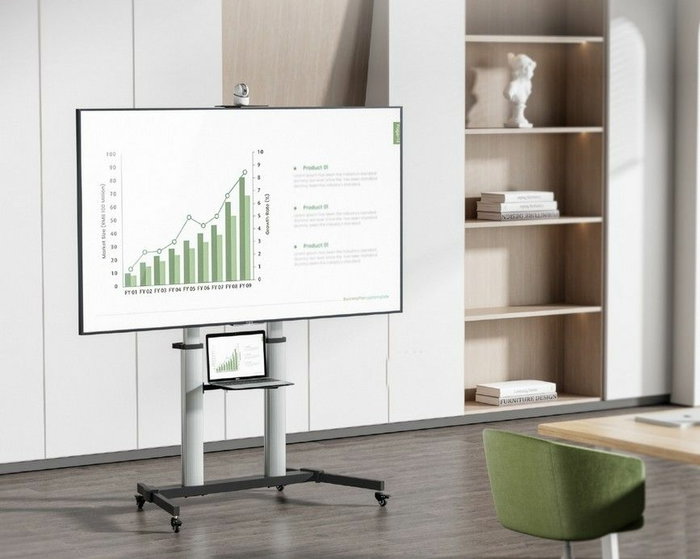 Equip Support Sol avec Roues pour Écran Plat 60-100 pouces VESA 200x200 à 1000x600 Noir