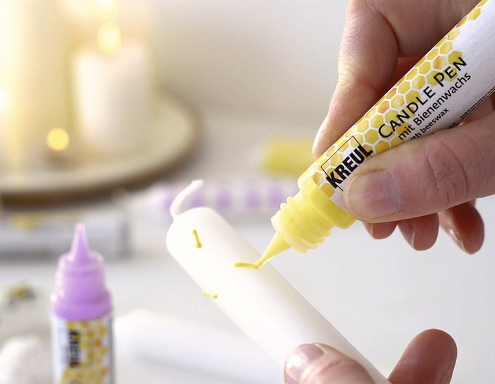 Kreul Set de 6 feutres pour bougies Bee Happy