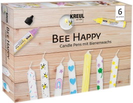 Kreul Set de 6 feutres pour bougies Bee Happy