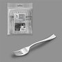 Best Products Fourchette de dégustation réutilisable argentée 10 cm, 24 pcs