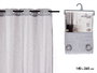 Giftdecor Rideau Voilage Gris Clair 140x260 cm en Polyester (Set de 6)