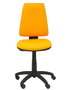 Chaise Elche Contact permament de base Cuir écologique Orange Structure polyamide noire Sans accoudoirs Sans appui-tête Roulettes en nylon 50 mm