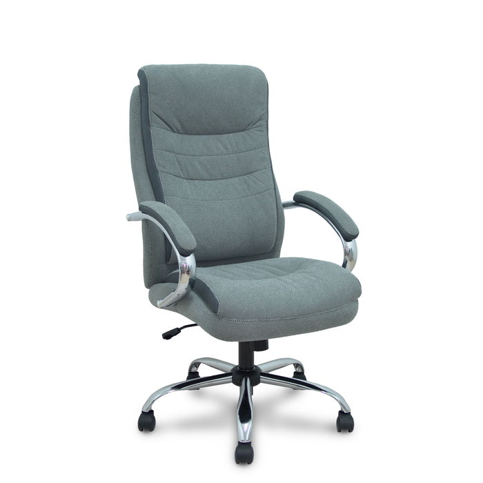 Fauteuil Opti533 Mécanisme d'inclinaison Tissu Gris Structure chromée Accoudoirs fixes Sans appui-tête Roulettes en nylon 50 mm Fauteuil Opti533 Mécanisme d'inclinaison Tissu Gris Structure chromée Accoudoirs fixes Sans appui-tête Roulettes en nylon 50 mm