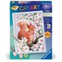 Ravensburger CreArt 25837 - Kit de peinture par numéros pour enfant 'Écureuil au printemps', 15 couleurs avec cadre, à partir de 9 ans, 18x24 cm