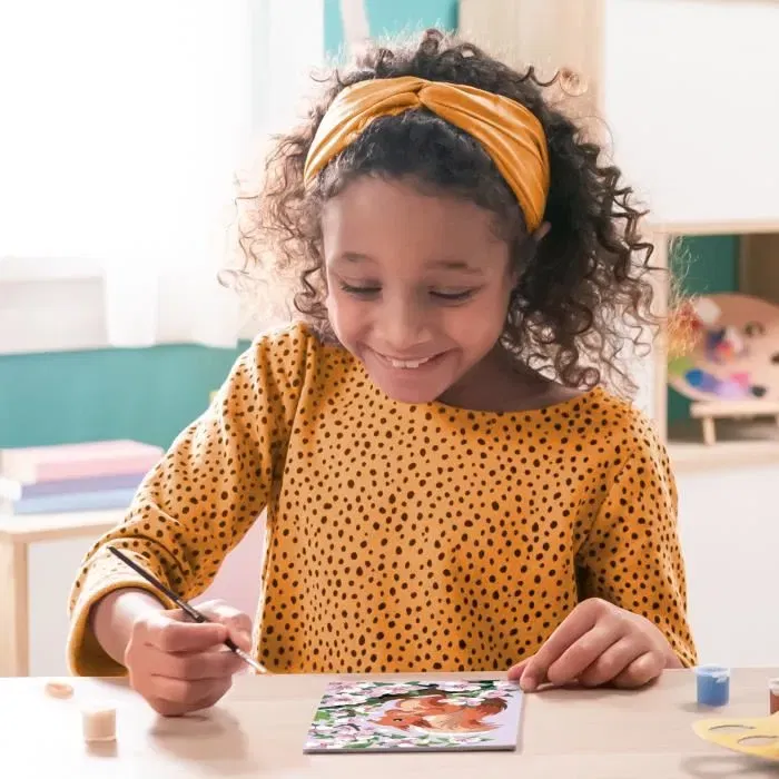 Ravensburger CreArt 25837 - Kit de peinture par numéros pour enfant 'Écureuil au printemps', 15 couleurs avec cadre, à partir de 9 ans, 18x24 cm