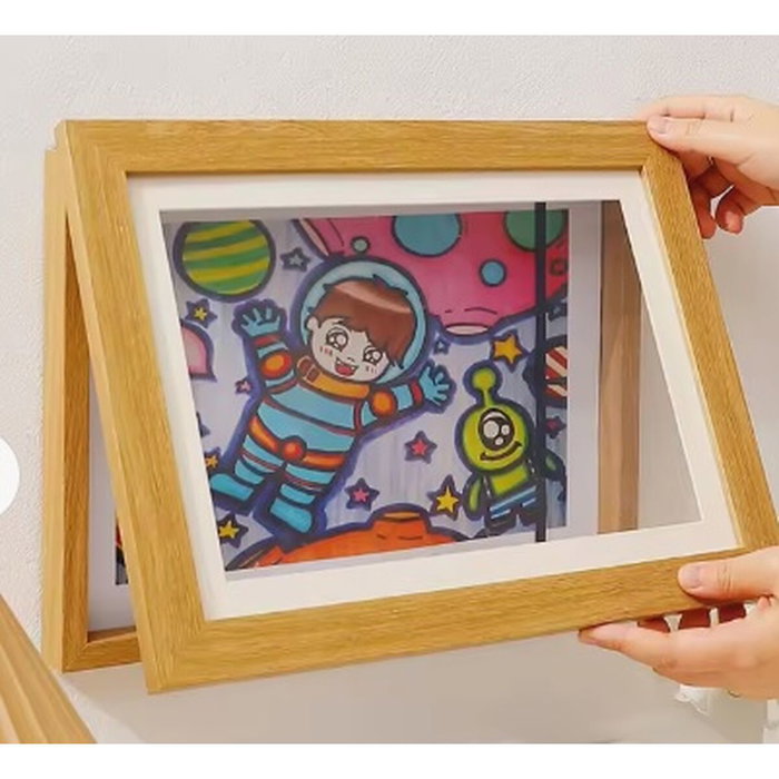 Cadre Home ESPRIT Blanc Naturel 34 x 3 x 44 cm