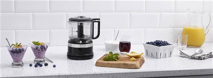 Kitchenaid 5KFC3516 EOB Robot Hachoir Noir pour Aliments avec 2 Vitesses et Lame Haute Performance - Pour Fruits Secs, Légumes