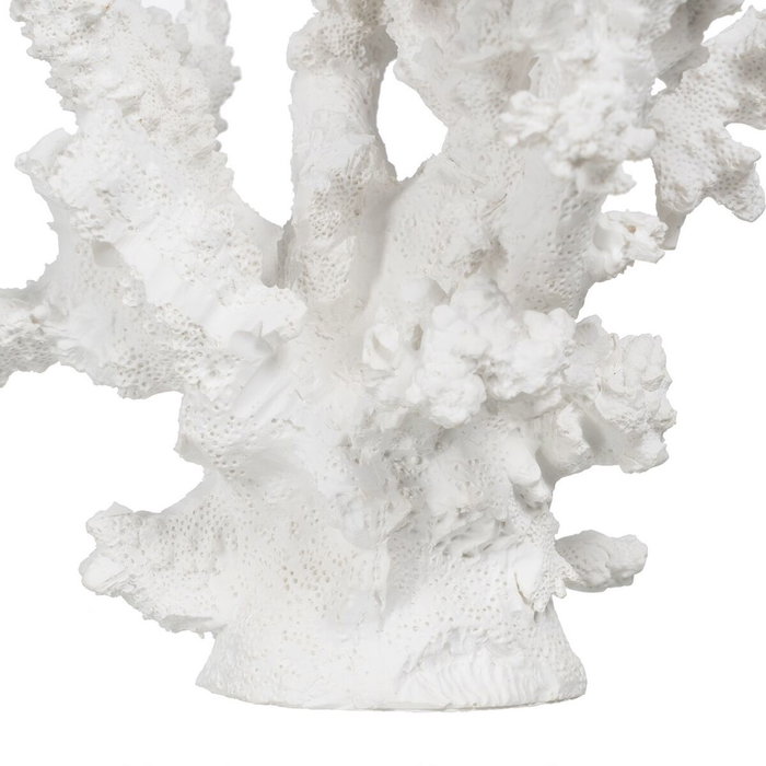 BigBuy Home Figurine Décorative Corail Blanc en Résine