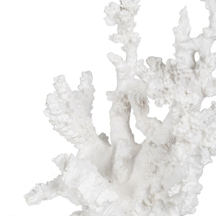 BigBuy Home Figurine Décorative Corail Blanc en Résine